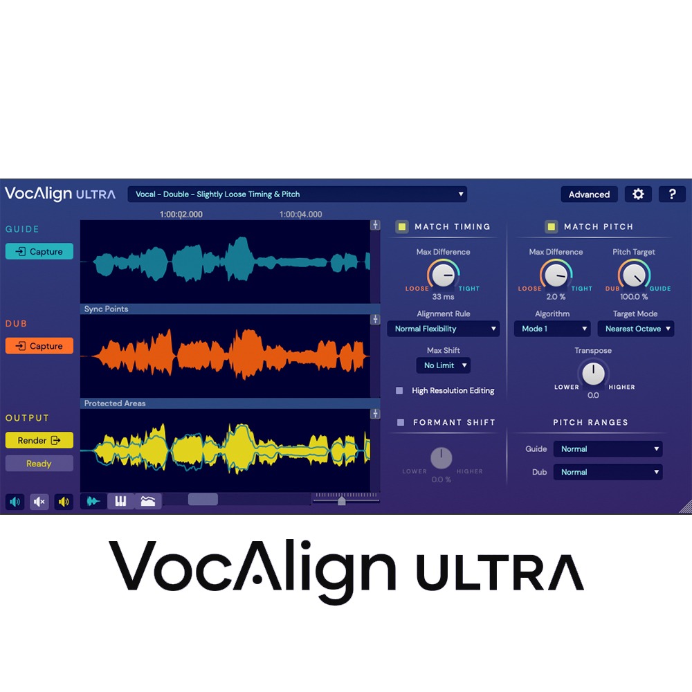 Synchro Arts VocAlign Ultra Upgrade from VocALign Project 싱크로 아츠 보컬라인 울트라 라이센스