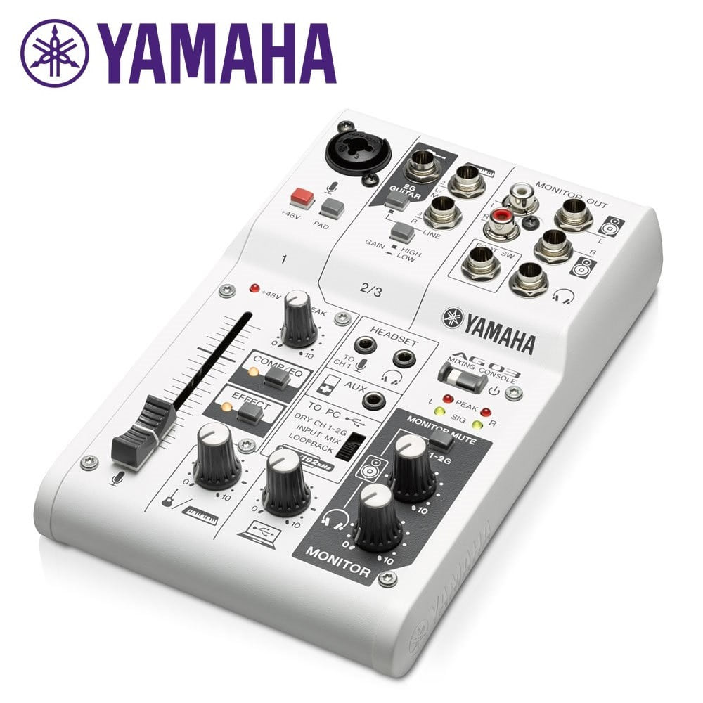 야마하 YAMAHA AG03 USB오디오인터페이스 루프백 믹서