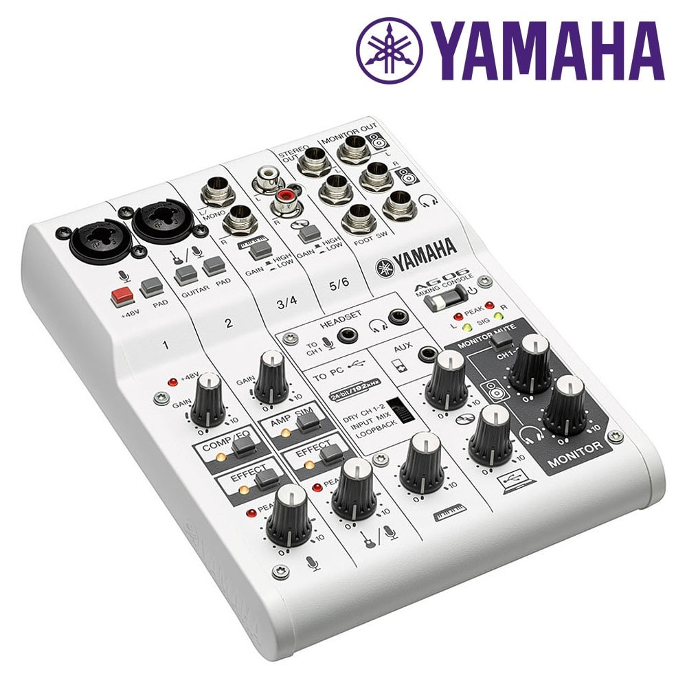 야마하 YAMAHA AG06 USB오디오인터페이스 루프백 믹서