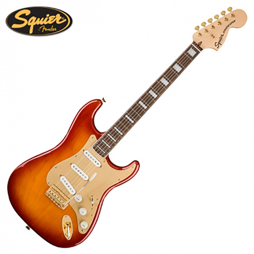 Squier 스콰이어 40TH ANNIVERSARY Stratocaster Gold Edition 일렉기타 Sienna Sunburst 색상