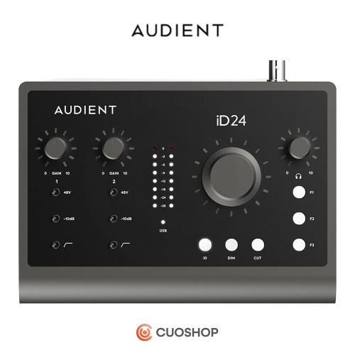 Audient iD24 오디언트 USB C 오디오인터페이스 10인 14아웃 루프백 iOS 지원